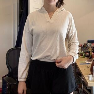 Women's White Long Sleeve Top